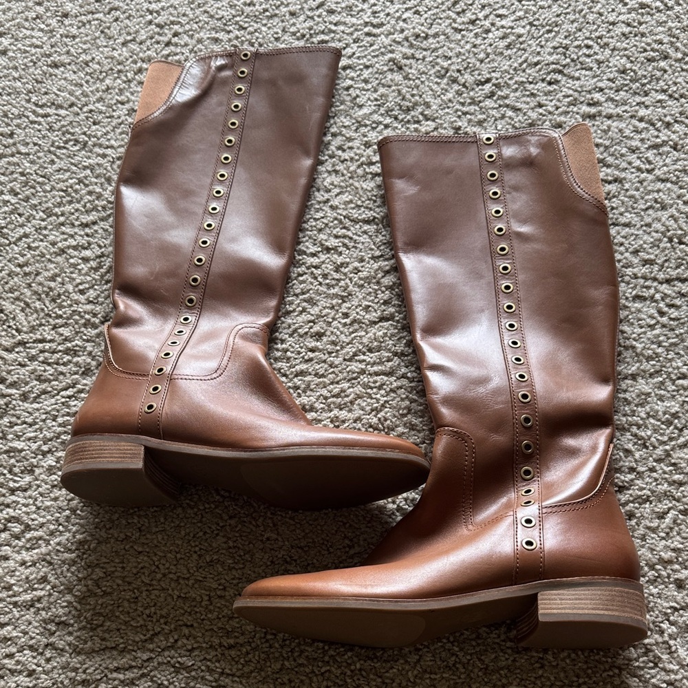 Michael Kors Women's Dora Tall Boots Luggage 10M - Picture 2 of 7